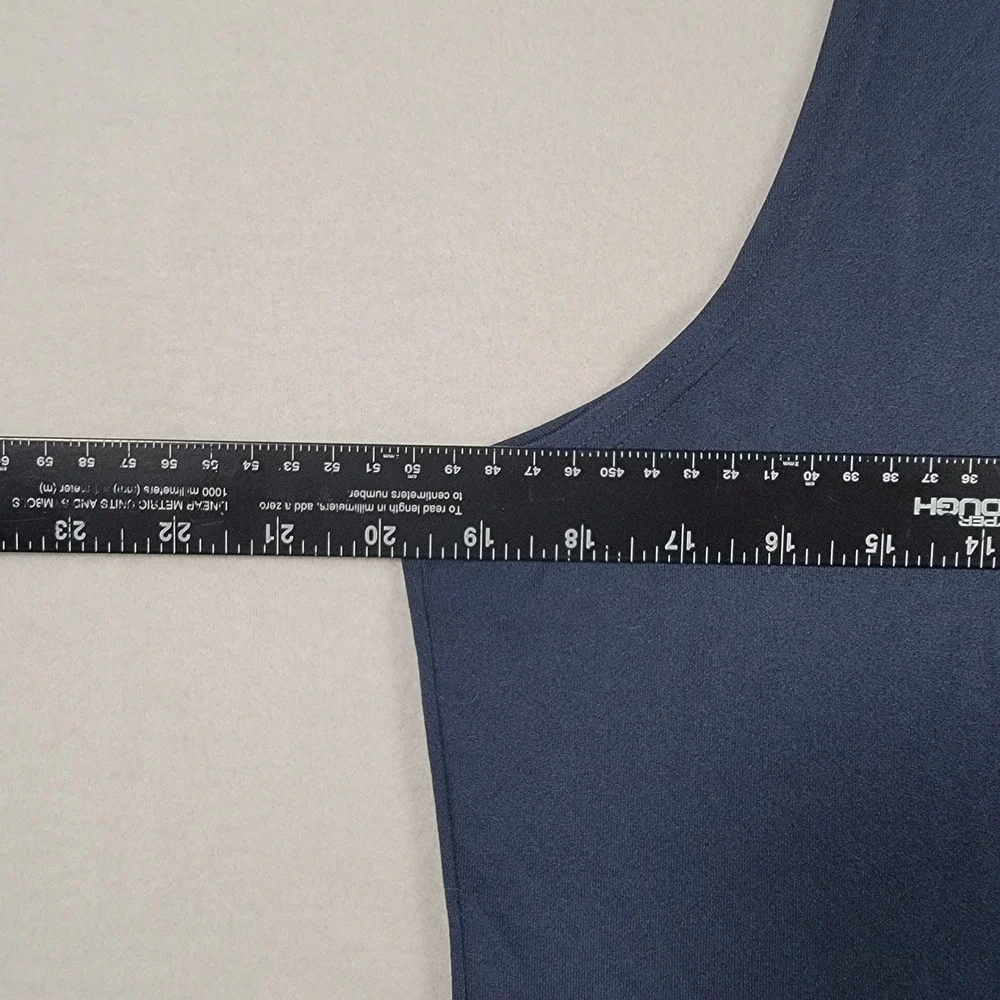 Gymshark Arrival Tank Top Men M Navy Blue Solid Slim Fit Polyester Activewear